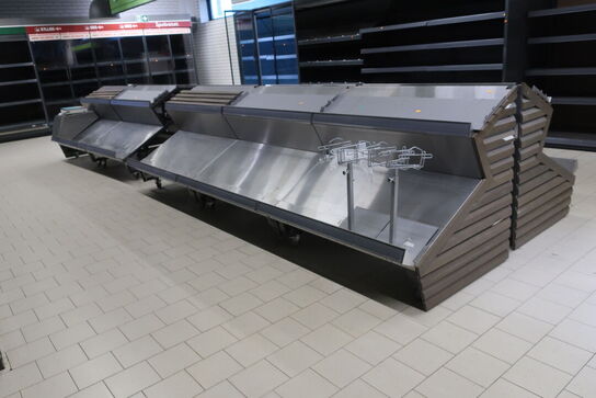 10 stk. butiksvogne med hjul 