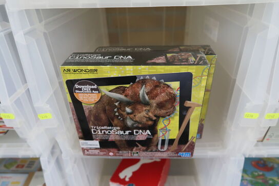 2 stk. legetøjssæt DINOSAUR DNA Triceratops