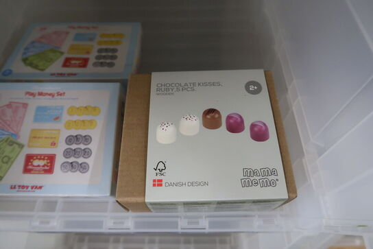 2 stk. sæt med legetøjs penge samt legetøjsmad MAMA MEMO