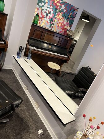 Spejl  150 x 150 cm  inkl. Hylde