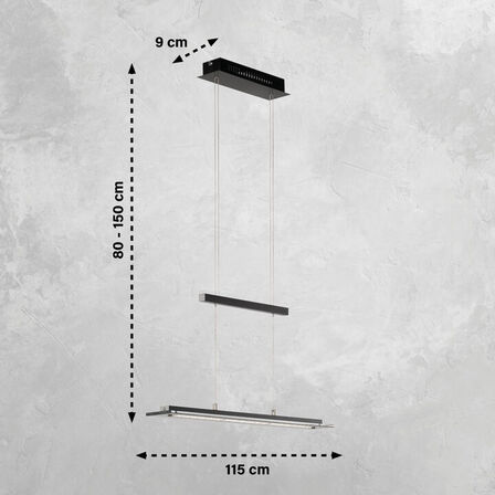 Fischer og honsel pendellampe tenso tw i mat messing(ubrugt)