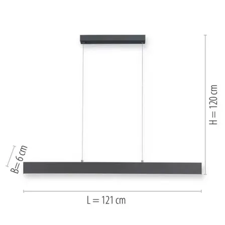 Paul neuhaus q-nila langbordspendel antracit m. remote(ubrugt)