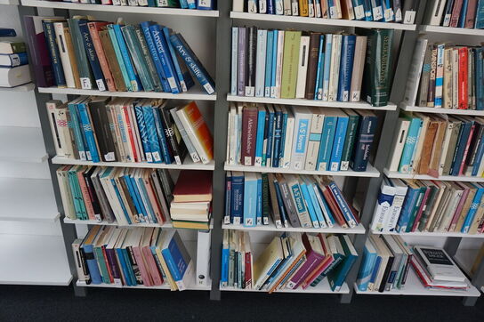 Stor vægreol med indhold