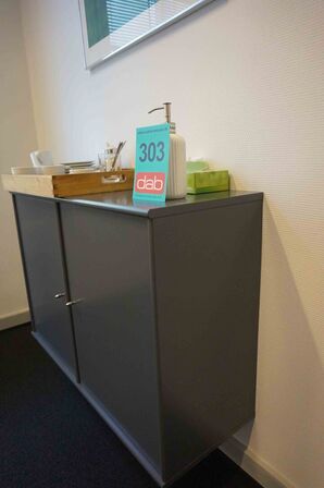 Væghængt skab med 2 låger 