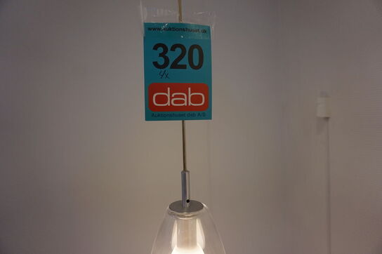 4 stk Loftpendeller i glas Ø: 145 mm 