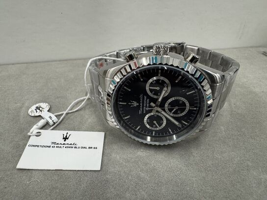Armbåndsur MASERATI COMPETIZIONE 43 MULT 43MM BULE DIAL BR SS