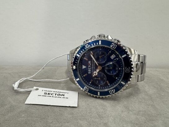 Armbåndsur SECTOR 230 43MM CHR BLUE DIAL BR SS