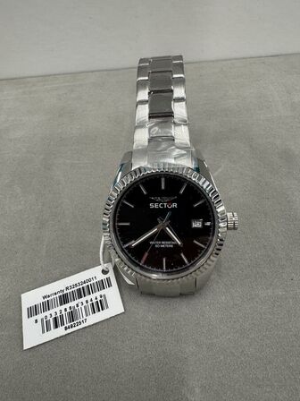 Armbåndsur SECTOR 240 GENTS 41 MM 3H BLACK DIAL SS BR