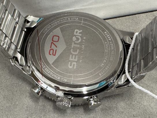 Armbåndsur SECTOR 270 45MM MULT BLACK DIAL BR SS