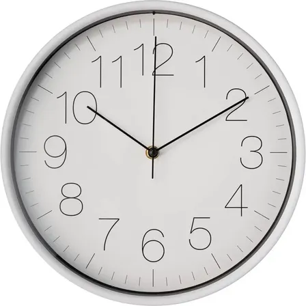 4 stk. blokker plastik vægur 30 cm sort hvid grå(ubrugt)