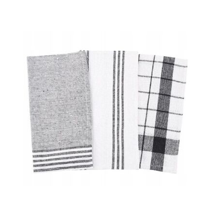 6 stk. moraj viskestykker 3-pak 45x65cm sort(ubrugt)