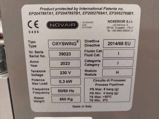 Novair Oxyswing oxygen generatorer