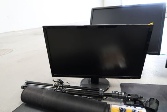 4 stk. computerskærme ACER K242HL, DELL m.fl. samt div. It-udstyr