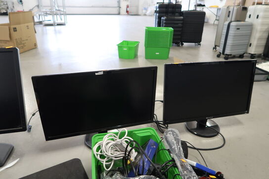 4 stk. computerskærme ACER K242HL, DELL m.fl. samt div. It-udstyr