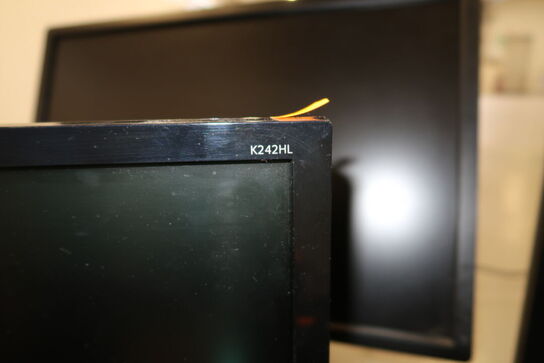 4 stk. computerskærme ACER K242HL, DELL m.fl. samt div. It-udstyr