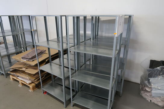 15 stk. lagerreoler, klapbord, whiteboard, div. Lagerreoler og butiksinventar