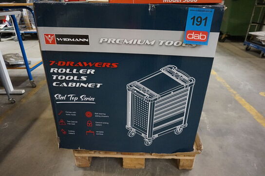 Widmann Steel Top værktøjsvogn. Syv skuffer inkl. værktøj 