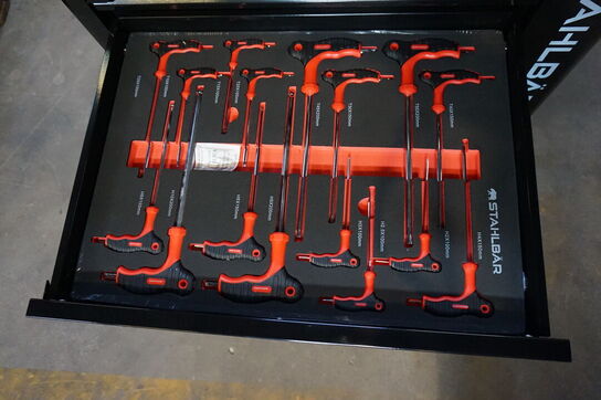 Værktøjsvogn, Stahlbär, 7 skuffer inkl. Værktøj 