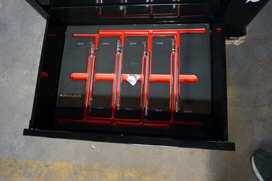 Værktøjsvogn, Stahlbär, 7 skuffer inkl. Værktøj 