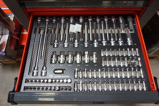 Widmann Steel Top værktøjsvogn. Syv skuffer inkl. værktøj 