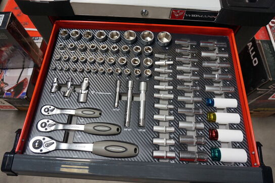 Widmann Steel Top værktøjsvogn. Syv skuffer inkl. værktøj 