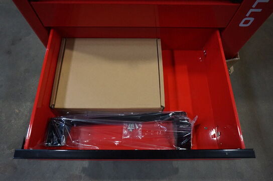 Metallo Værktøjsvogn XXL med værktøj og 7 skuffer og skab 