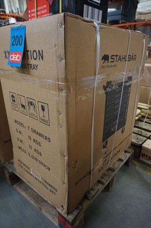 Værktøjsvogn, Stahlbär, 7 skuffer inkl. Værktøj 