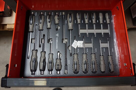 Widmann Steel Top værktøjsvogn. Syv skuffer inkl. værktøj 