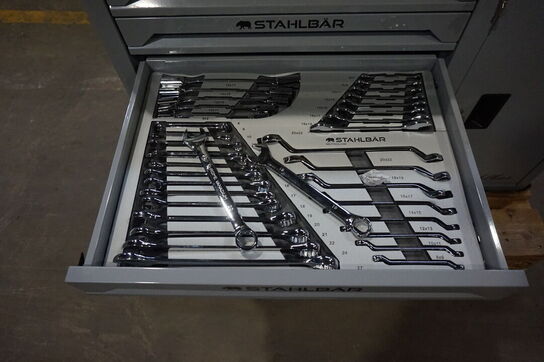 Værktøjsvogn, Stahlbär, 7 skuffer inkl. Værktøj. Grey 