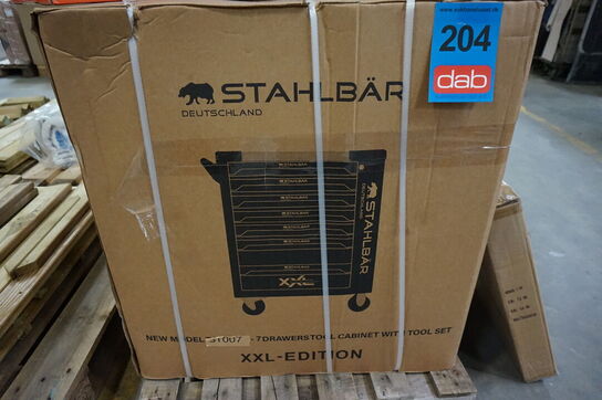 Værktøjsvogn, Stahlbär, 7 skuffer inkl. Værktøj 