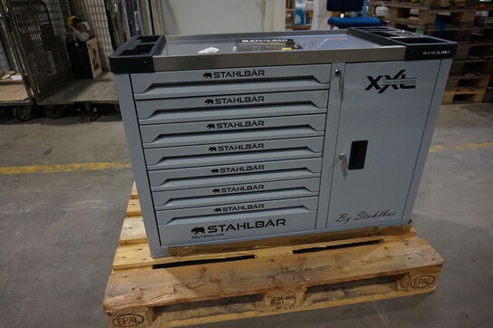 Værktøjsvogn, Stahlbär, 7 skuffer inkl. Værktøj. Grey 