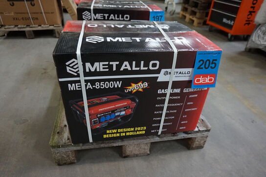 Metallo Meta-8500W luftkølet professionel benzingenerator