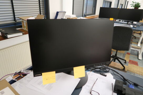 Computerskærm LENOVO T23i-10, tastatur, mus og dockingstation