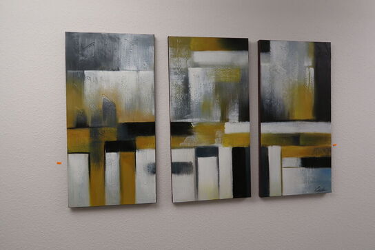 3 stk. malerier