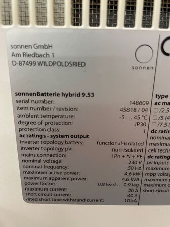 1 stk. SONNE Batterie Hybrid 9.53