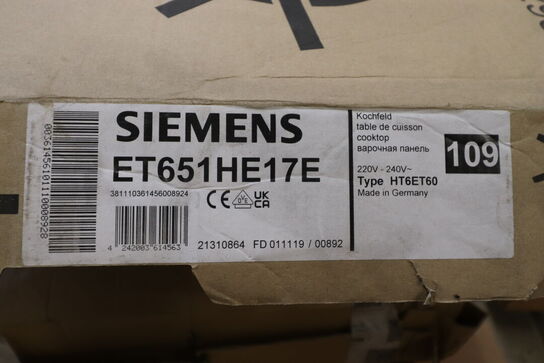 Glaskeramisk kogesektion Siemens