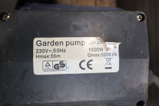 Vandpumpe 1500W Hmax55m Qmax 5200l