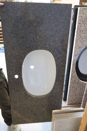 6 stk Stenbordplader med vask