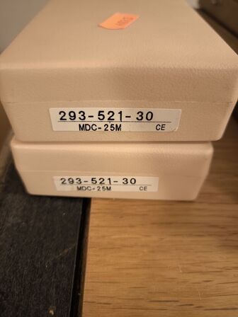 2 Stk. Mikrometerskruer MITUTOYO 0-25 MM