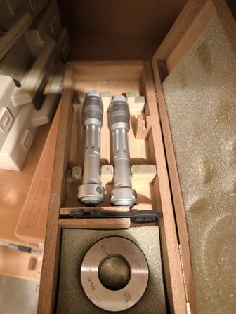 9 stk. Trepunktsmåler TESA, MITUTOYO