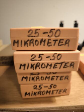 4 stk. Mikrometerskruer MITUTOYO 25-50 MM