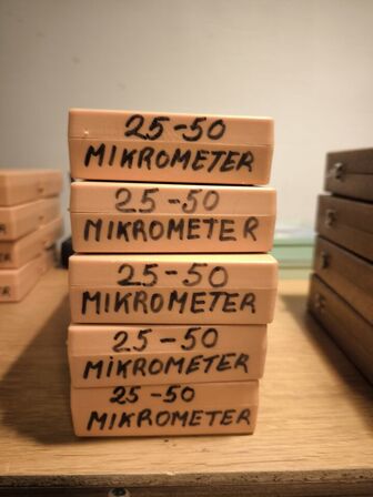 5 stk. Mikrometerskruer TESA 25-50 MM