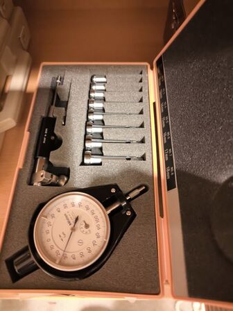 9 stk. Trepunktsmåler TESA, MITUTOYO