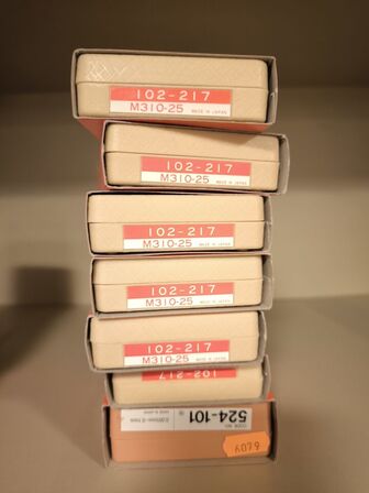 7 stk. Mikrometer MITUTOYO M310-25