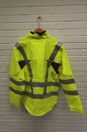 Kasse med softshell jakker i gul STR: XXL