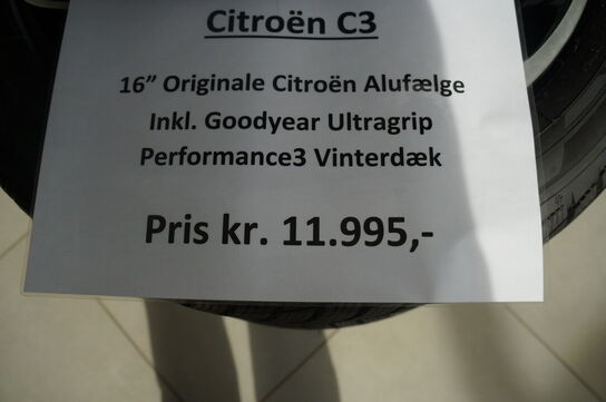 4 stk. Vinterdæk med fælge GOODYEAR CITROEN C3