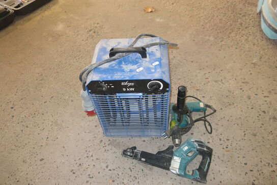 Akku. Gipsskruemaskine MAKITA DFR551 / el. boremaskine MAKITA / Varmeblæser