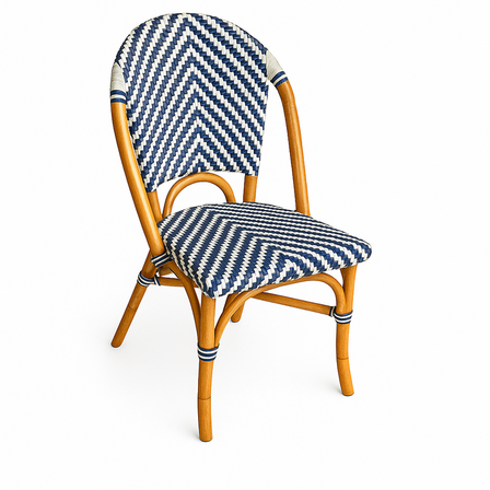 32 stk. Franskinspirerede caféstole Blå/hvid