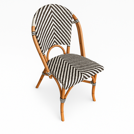 48 stk. Franskinspirerede caféstole Brun/hvid