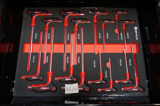 Metallo Værktøjsvogn XXL med værktøj og 7 skuffer 